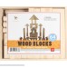 MOD Complete Extra Large Size 64 Piece Set Children's Wood Building Blocks with Solid Wooden Storage Tray Holder- Made from Solid Organic BPA-Free Natural New Zealand Pinewood